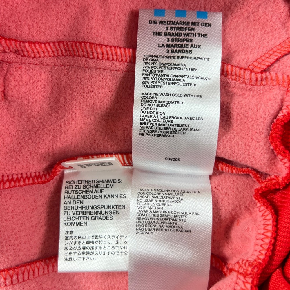 Adidas Track Suit Kids 9M Red Disney Goofy Superstar Jacket Pants Set Vintage - Picture 9 of 16